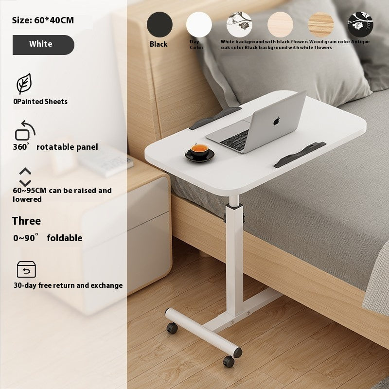 Adjustable Laptop Bedside Table - Portable, Rotating, Modern Design