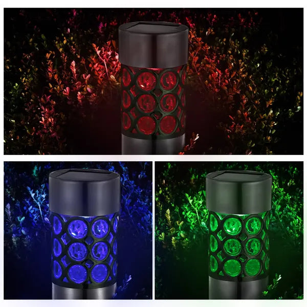 Outdoor Solar RGB Garden Lights Waterproof IP44 Lawn Landscape Decor Set