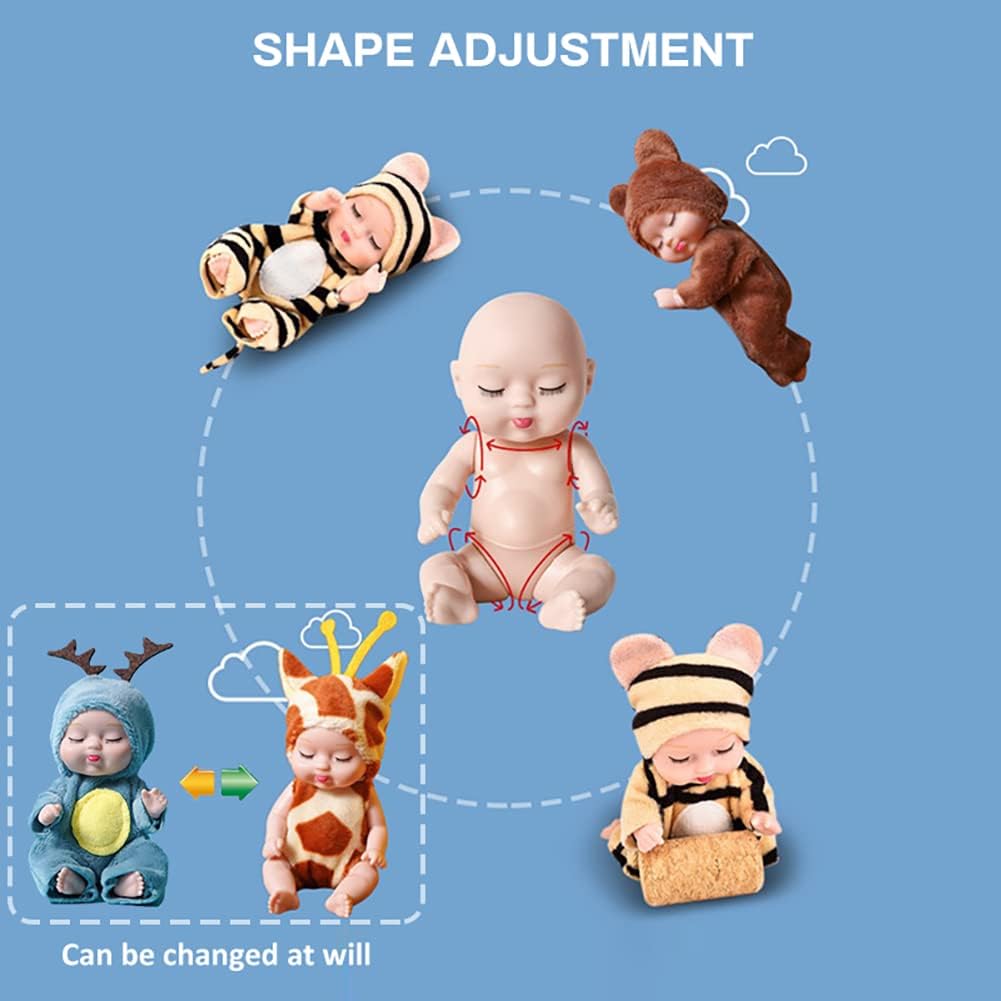 Set of 6 Realistic Baby Plush Dolls - Soft Toy Gift for Girls