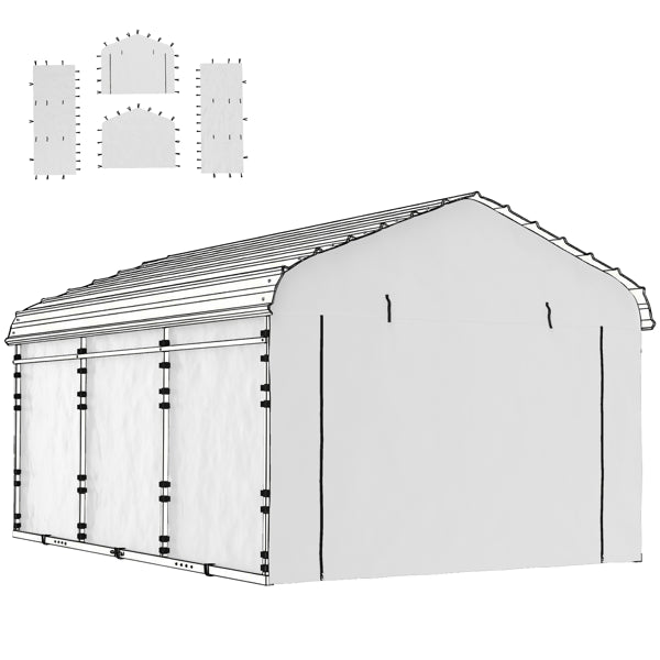 Carport Replacement Sidewall Panel - Fits 12' x 20' Carports