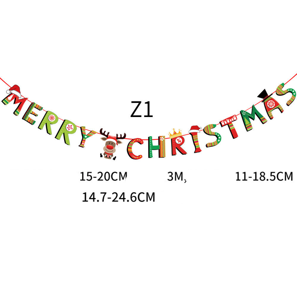Christmas Scene Paper Flags - Holiday Decorations for Home & Garden