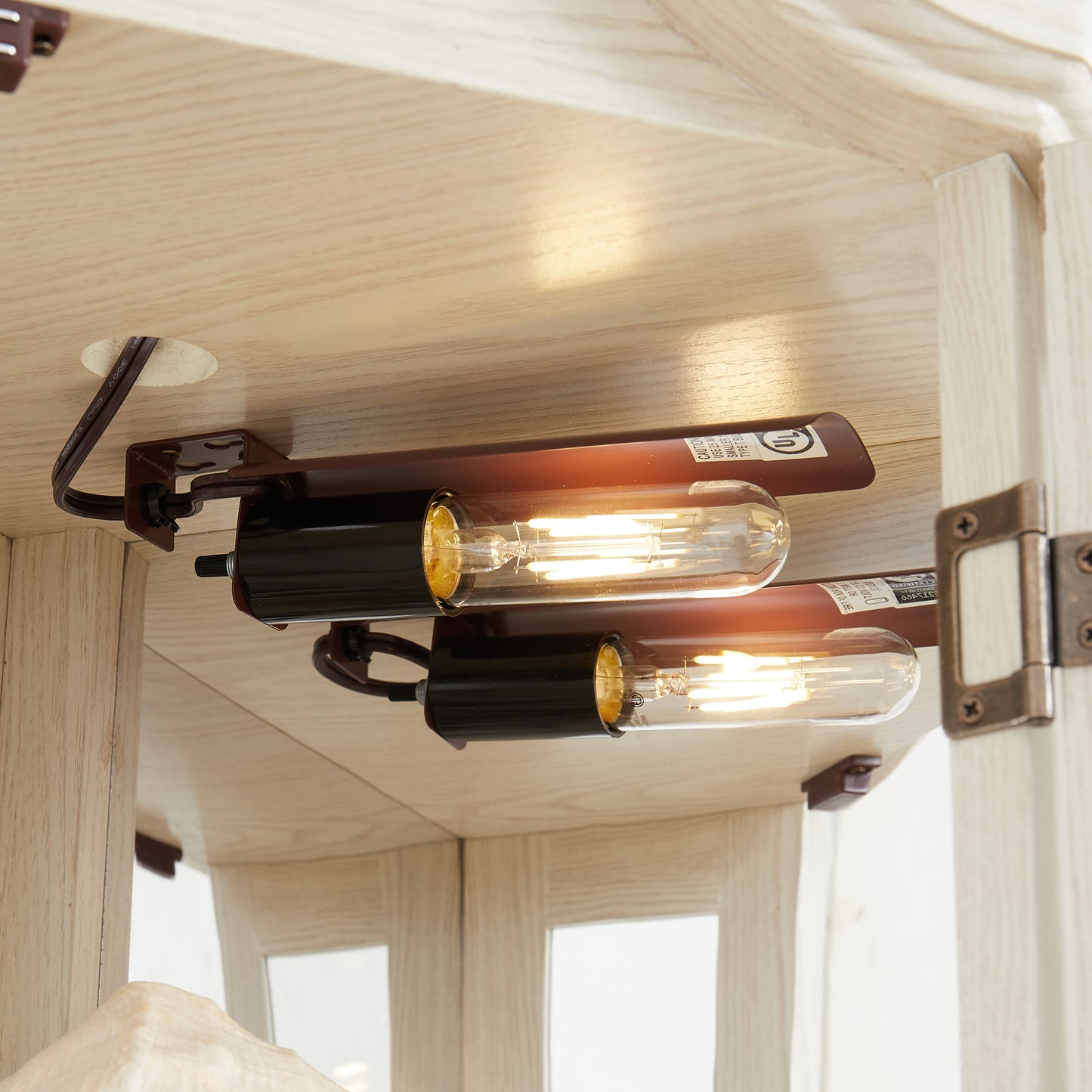 Curio Cabinet Lighted Glass Display W Tempered Doors And Shelves,