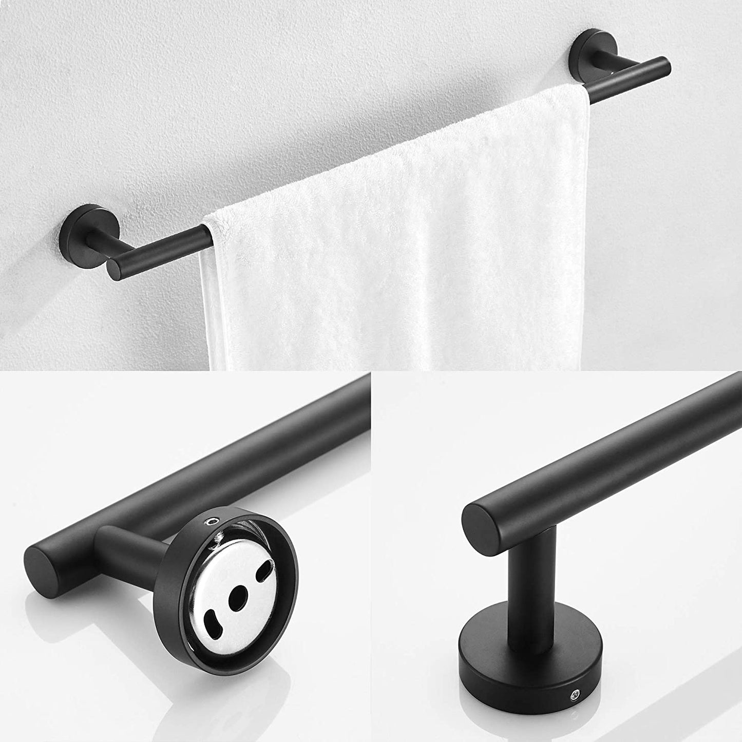 3-Piece Bathroom Hardware Accessories Set - Matte Black