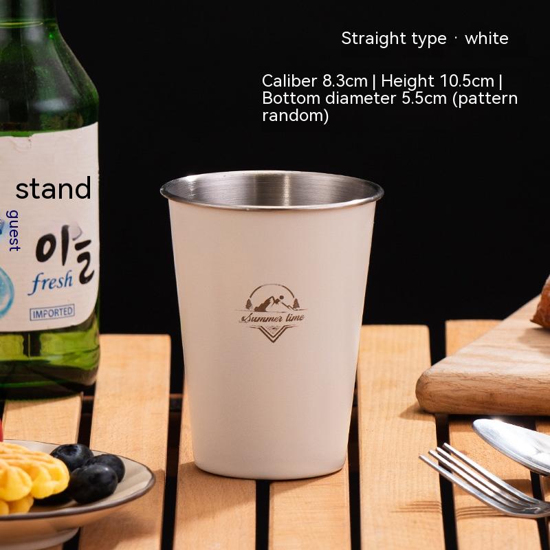 Camping Tableware Stainless Steel Coffee Cup - Single Layer Portable Drinkware