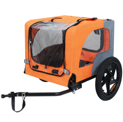 Heavy Duty Collapsible Pet Bike Trailer with All-Terrain Wheels & Universal Hitch