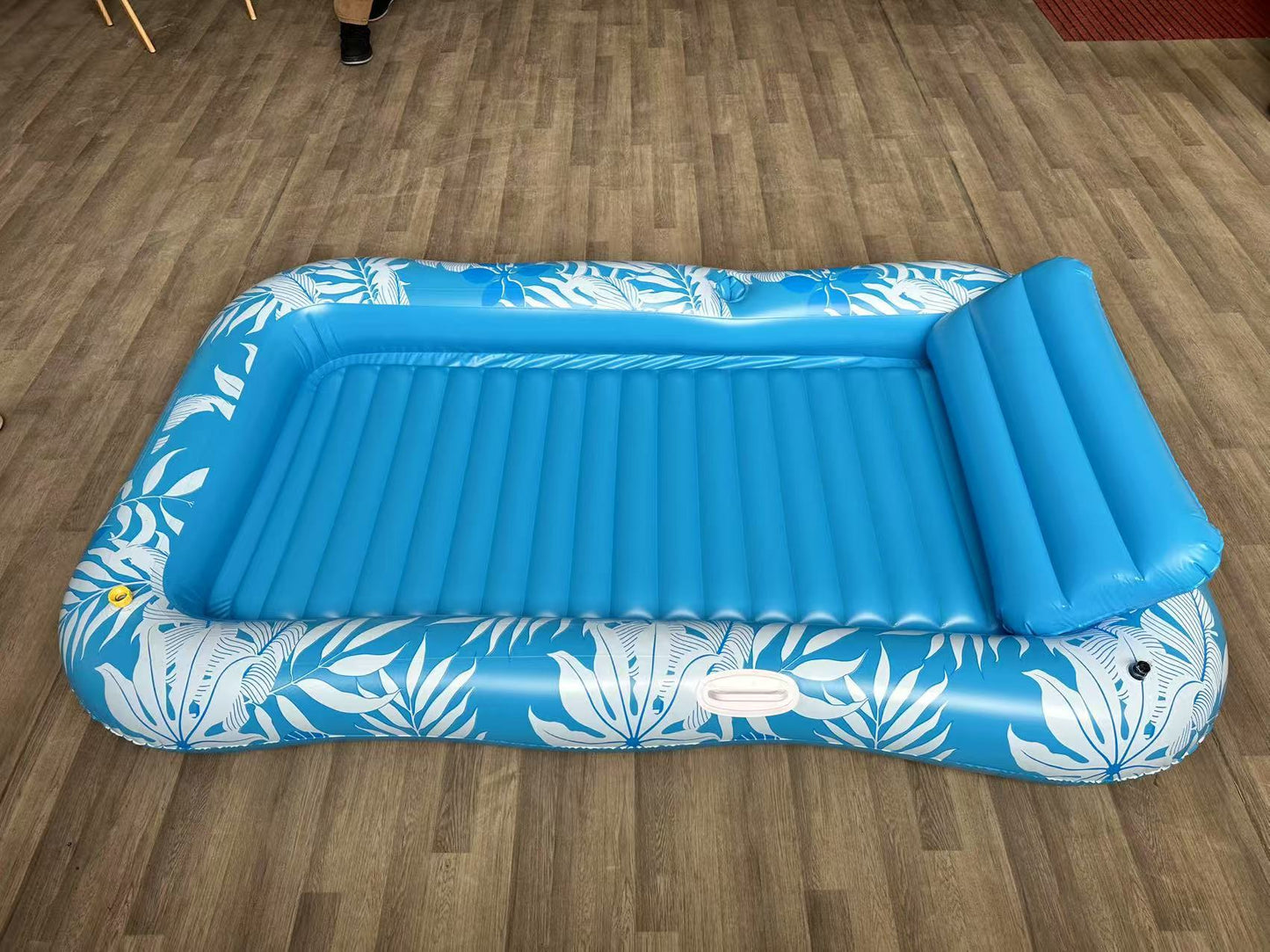Inflatable Maple Leaf Swimming Ring Float Raft - 214x145cm