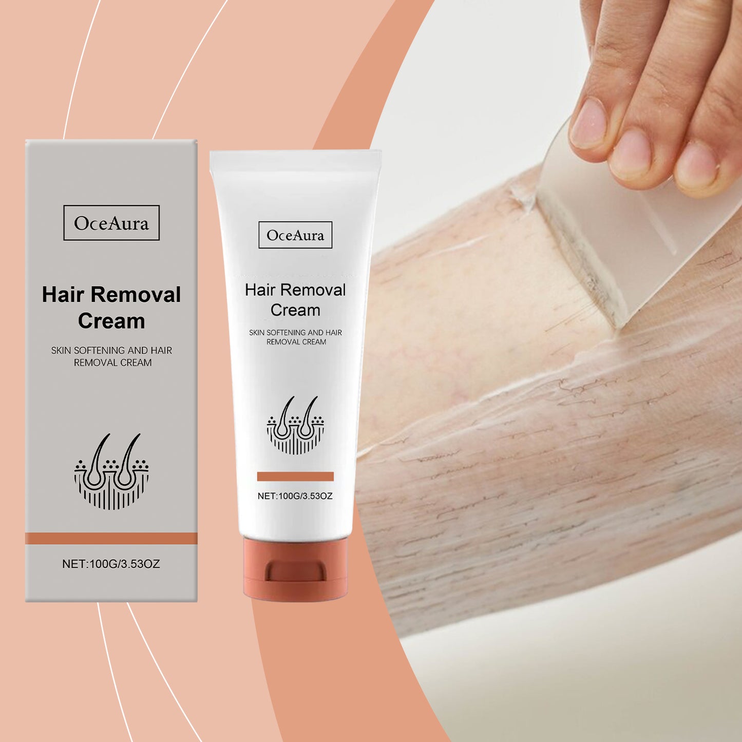Gentle Hair Removal Cream 100g - Sensitive Skin Body Care Solution