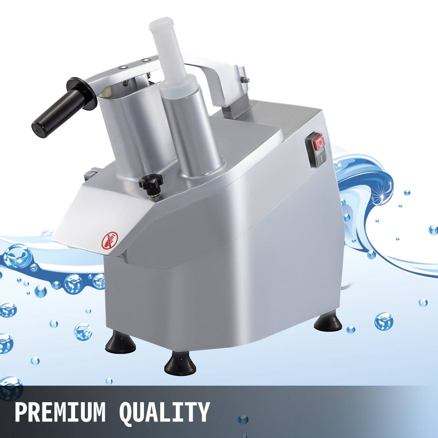 Commercial Food Processor with 6 Detachable Blades 550W Stainless Steel