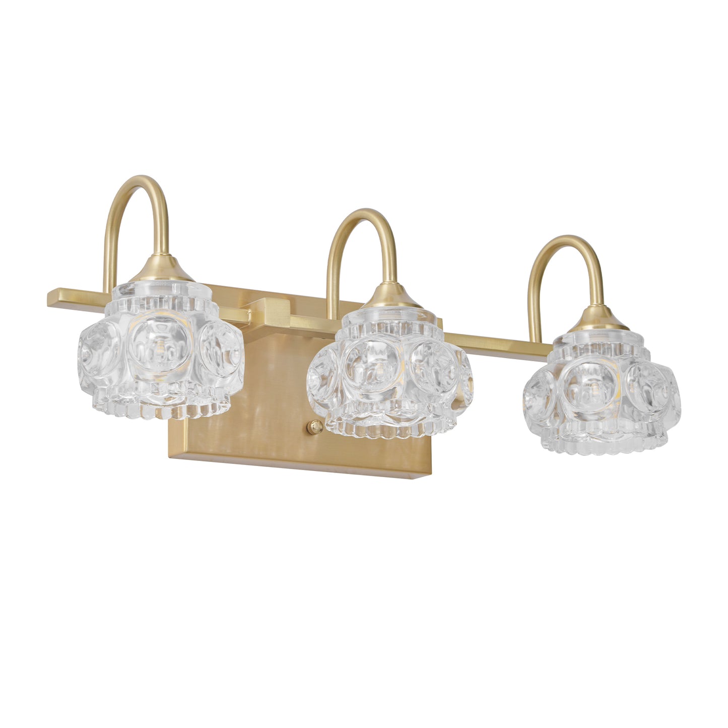Modern Crystal Bathroom Vanity Light - 3-Light Wall Sconce