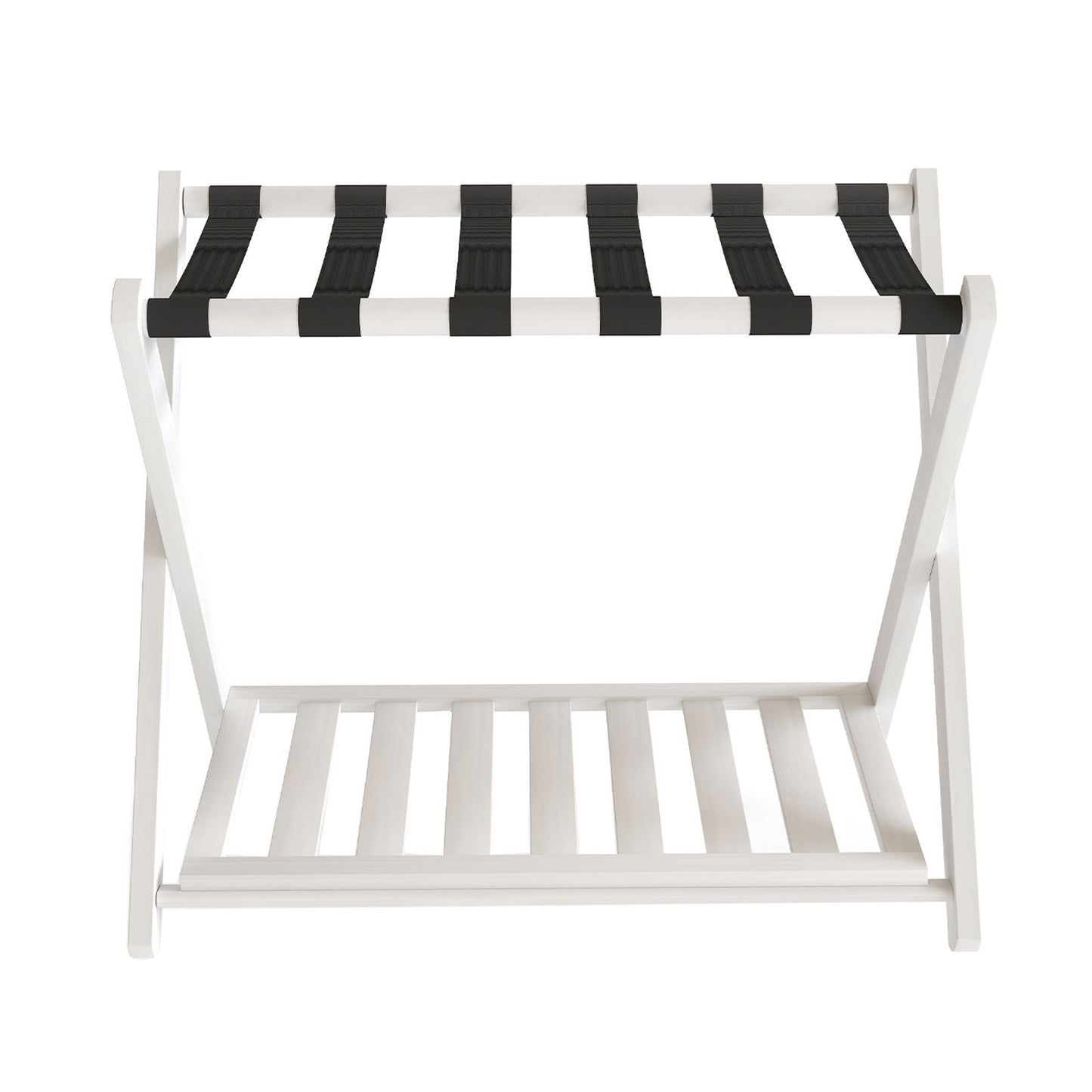 Luggage Rack Foldable Thickened Bamboo Suitcase Stand With Storage