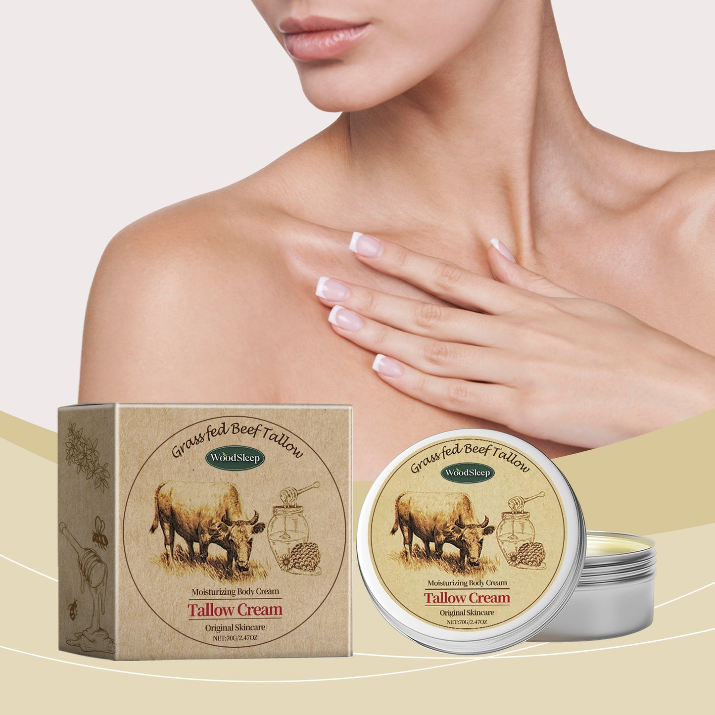 Nourishing Tallow Body Cream - Deep Hydration for Dry Skin