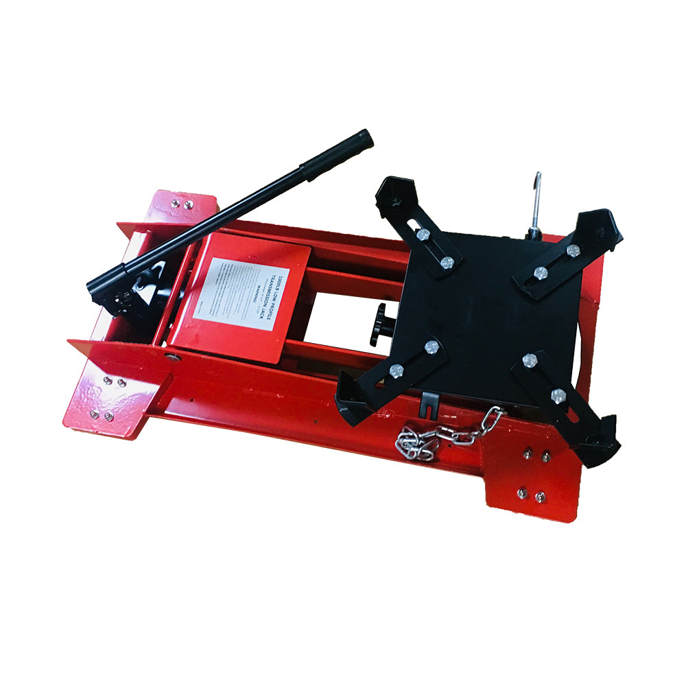 Hydraulic Transmission Jack 0.5 Ton Low Profile Steel Heavy Duty Tool - Red