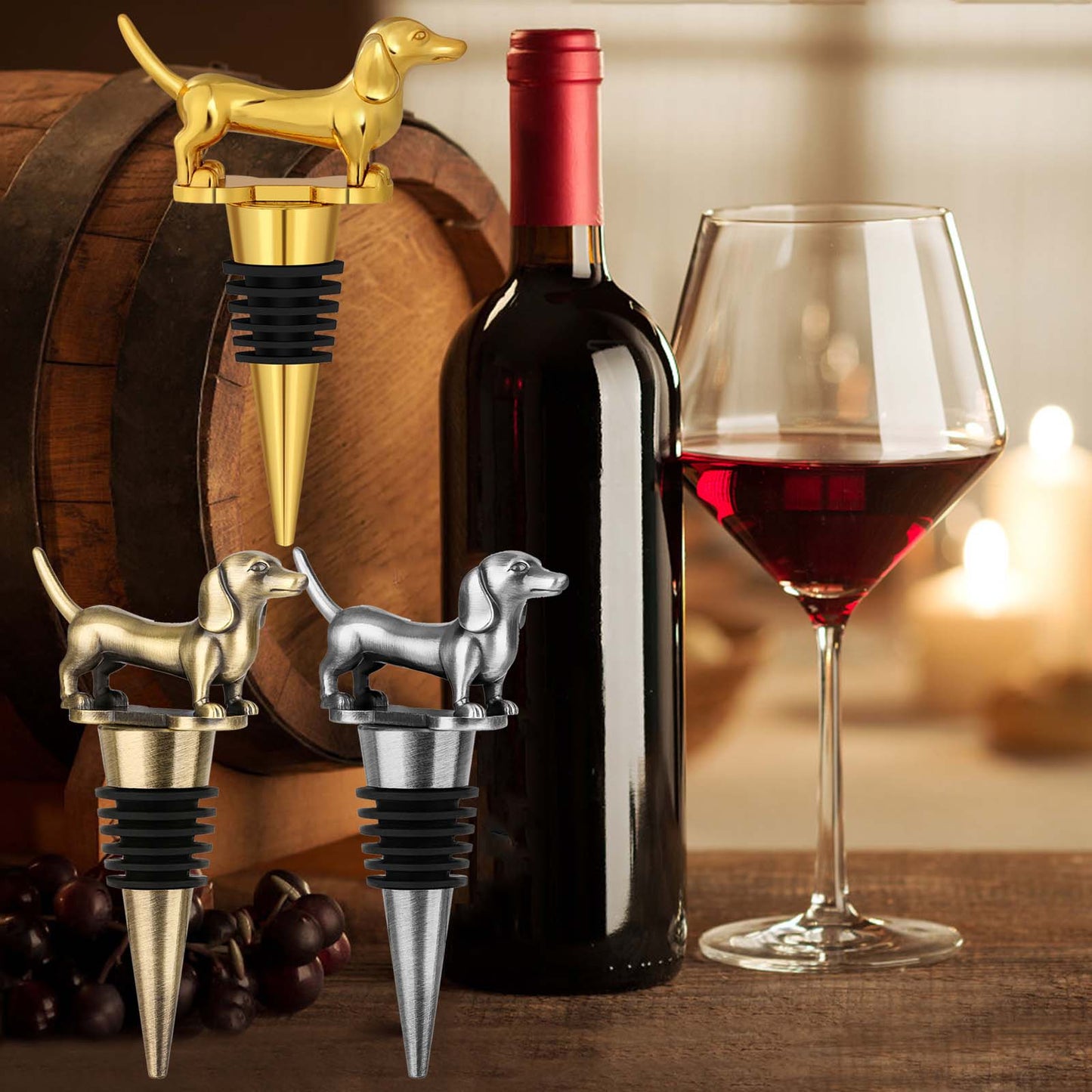 Dachshund Wine Stopper - Unique Dog-Shaped Bottle Sealer