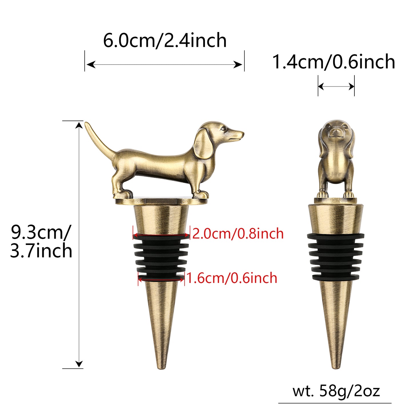 Dachshund Wine Stopper - Unique Dog-Shaped Bottle Sealer