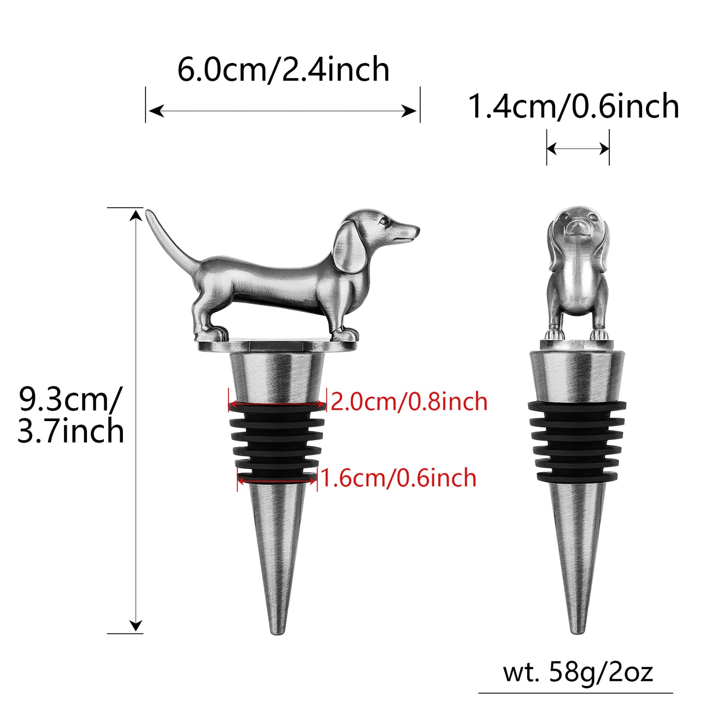 Dachshund Wine Stopper - Unique Dog-Shaped Bottle Sealer