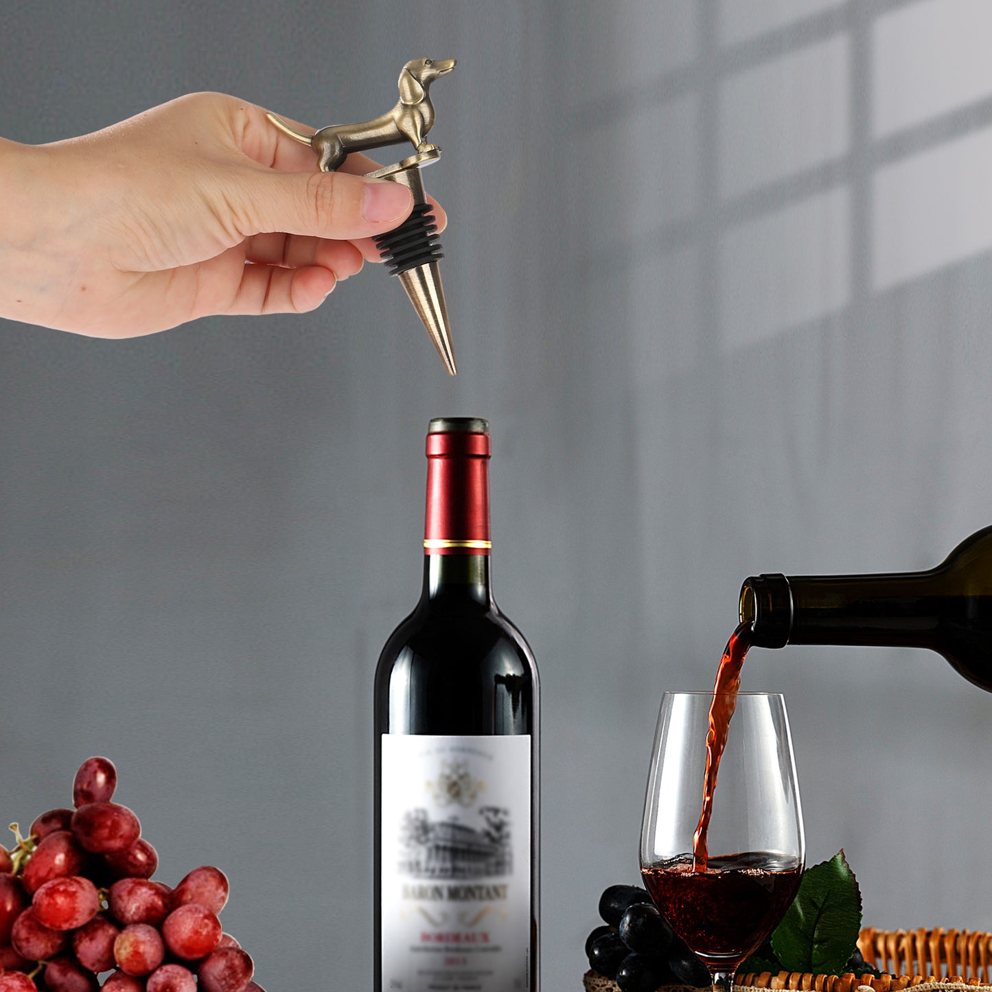 Dachshund Wine Stopper - Unique Dog-Shaped Bottle Sealer
