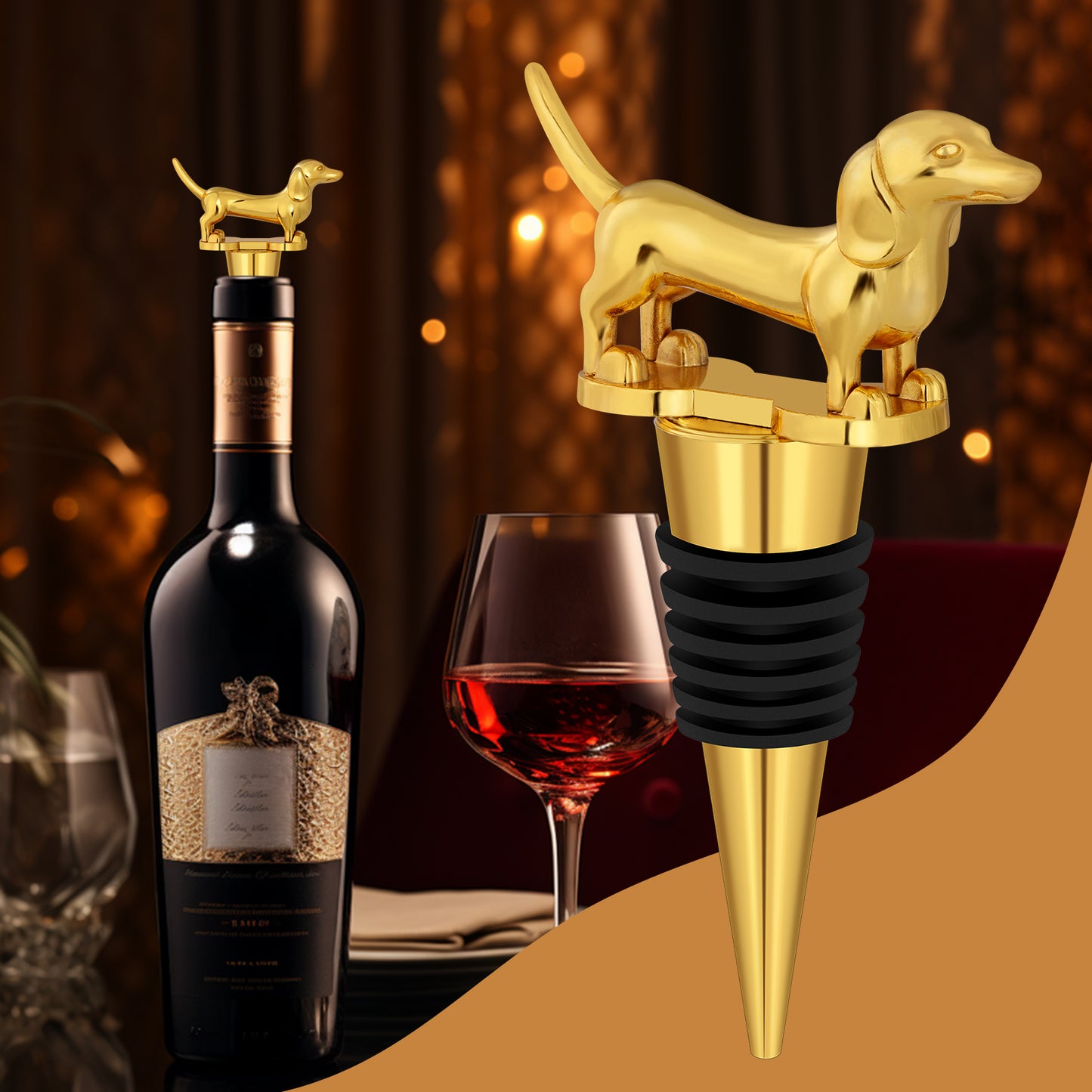 Dachshund Wine Stopper - Unique Dog-Shaped Bottle Sealer