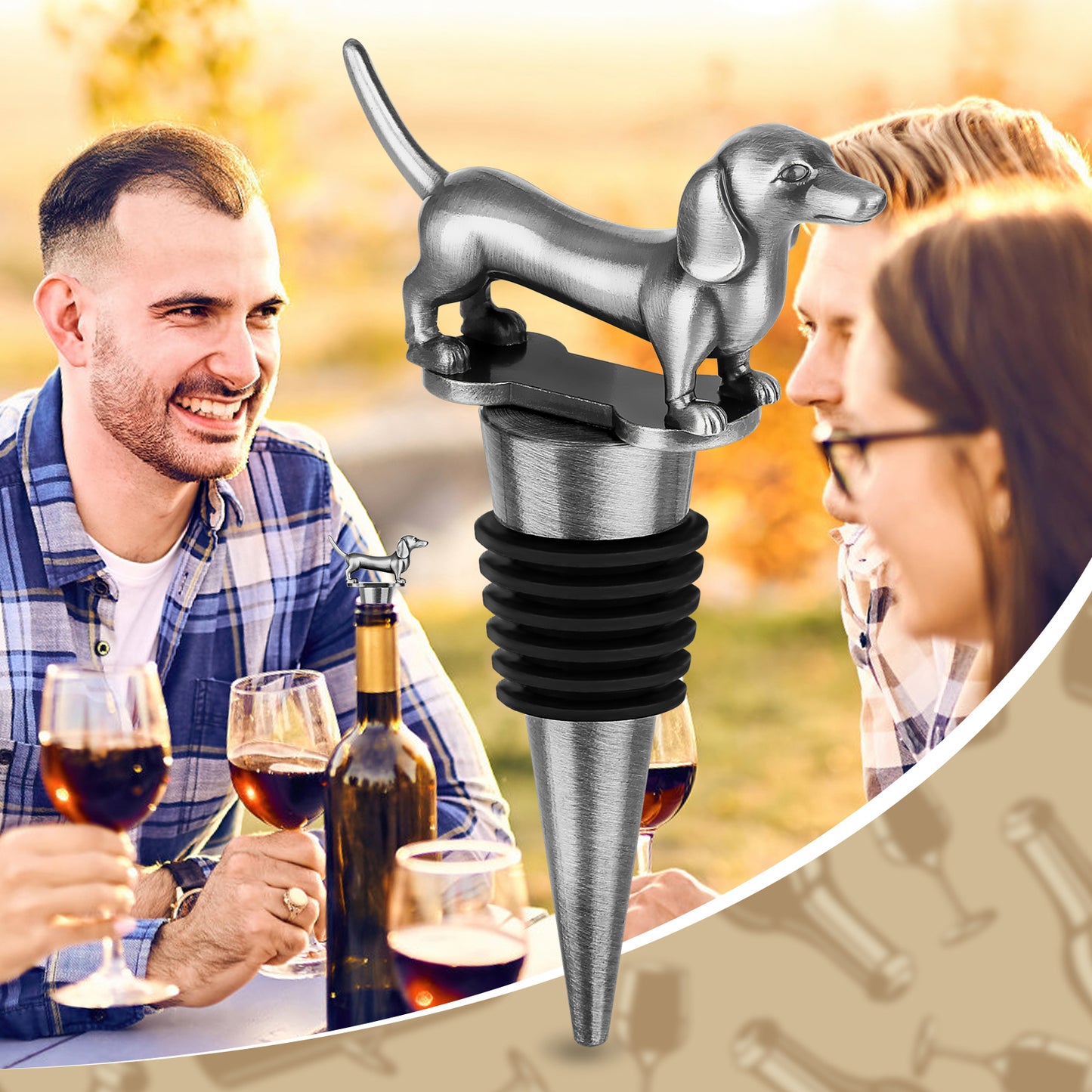 Dachshund Wine Stopper - Unique Dog-Shaped Bottle Sealer