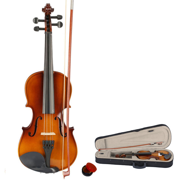 Natural Color Violin Pack with Case, Bow, and Rosin - 3/4 Size