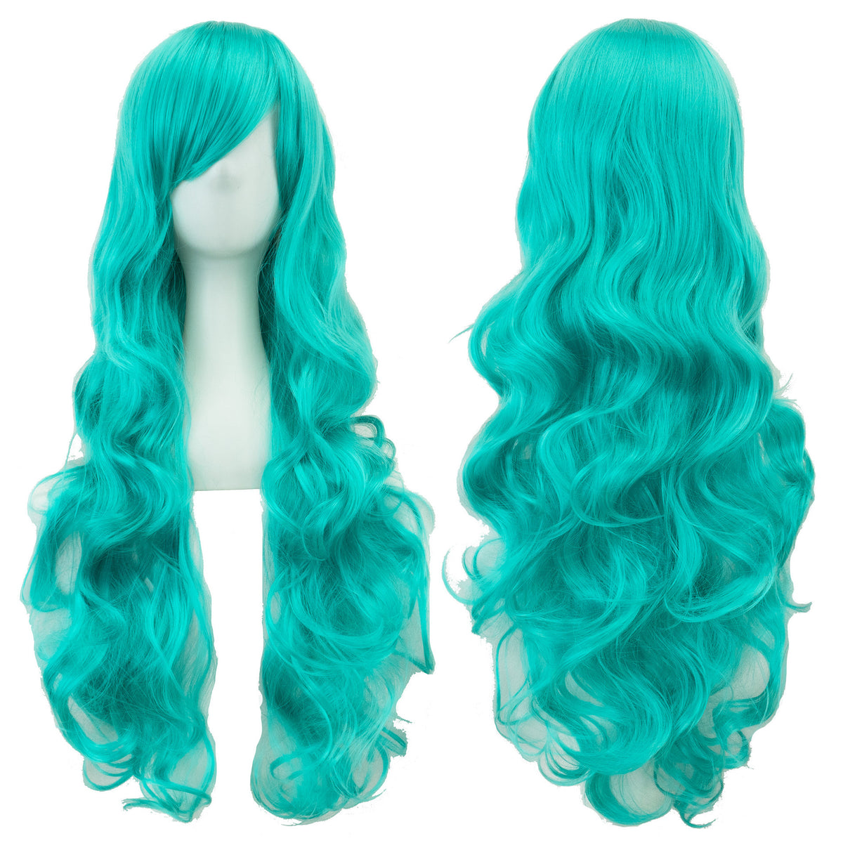 Colorful Cosplay Wig with High-Temperature Fiber, Long Curly Style
