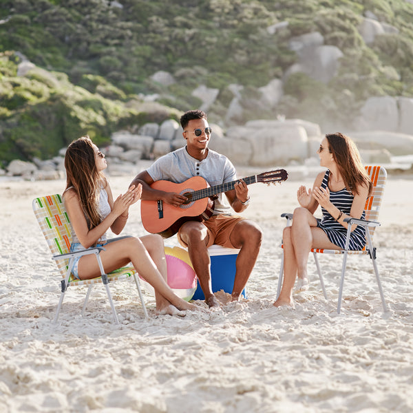 Set of 2 Folding Beach Chairs - Durable & Portable Design