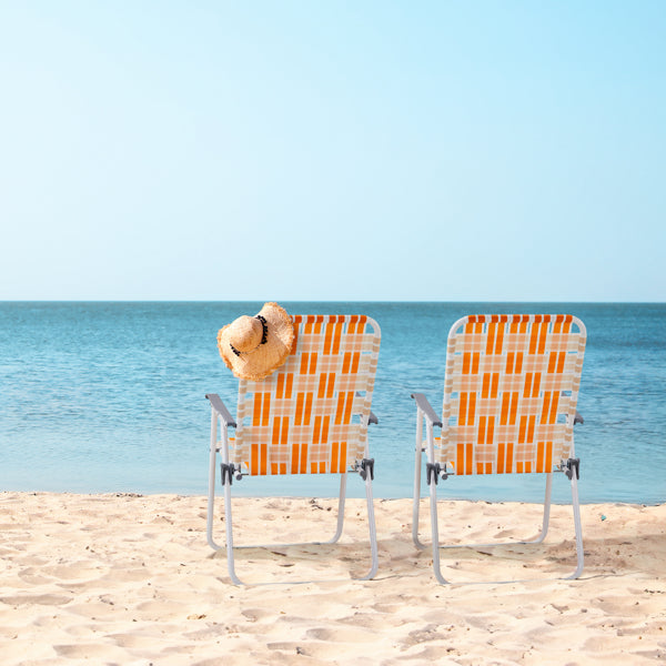 Set of 2 Folding Beach Chairs - Durable & Portable Design