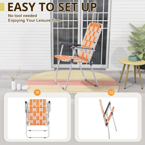 Set of 2 Folding Beach Chairs - Durable & Portable Design