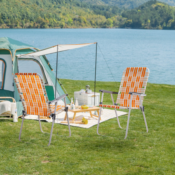 Set of 2 Folding Beach Chairs - Durable & Portable Design