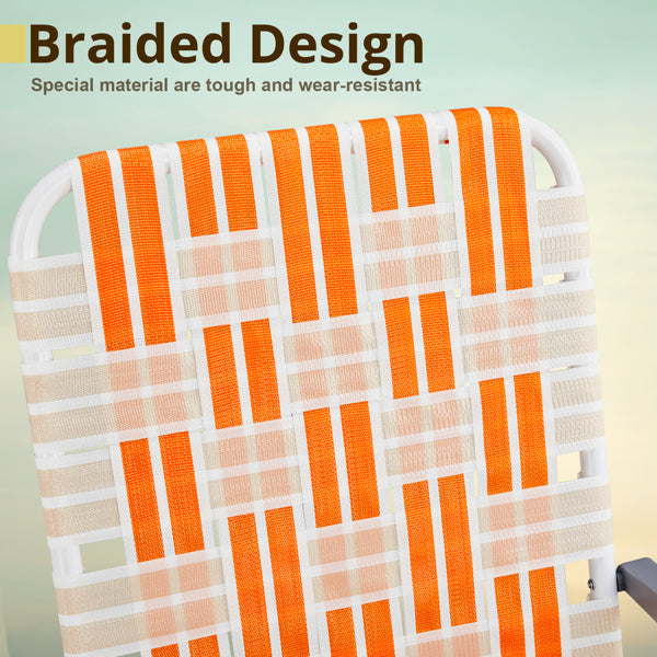 Set of 2 Folding Beach Chairs - Durable & Portable Design