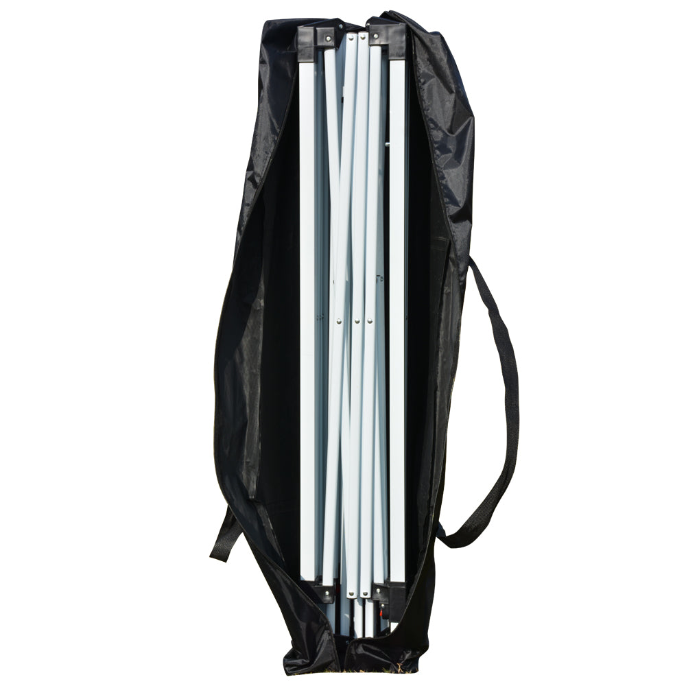 10x10ft Blue Waterproof Folding Tent with 2 Doors & 2 Windows
