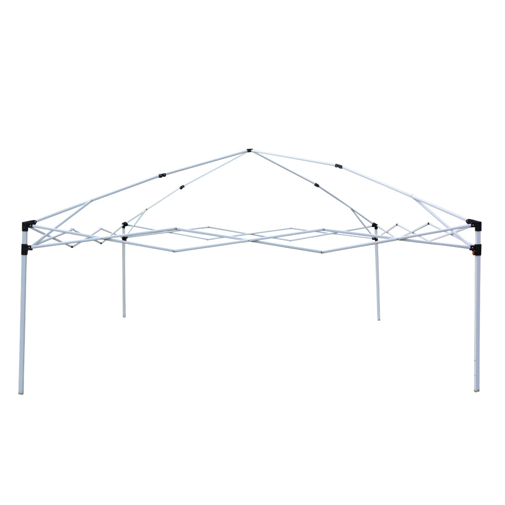 10x10ft Blue Waterproof Folding Tent with 2 Doors & 2 Windows