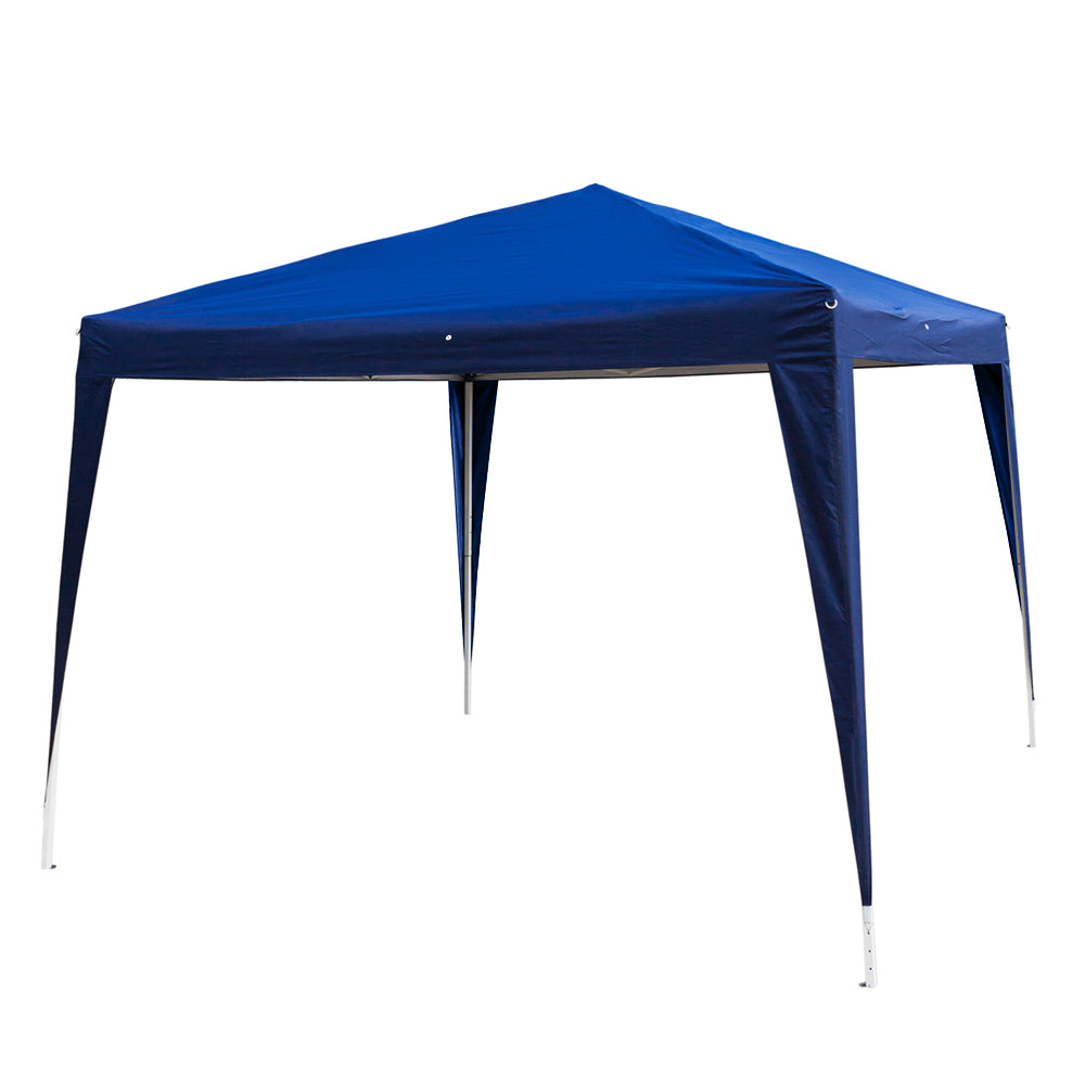 10x10ft Blue Waterproof Folding Tent with 2 Doors & 2 Windows