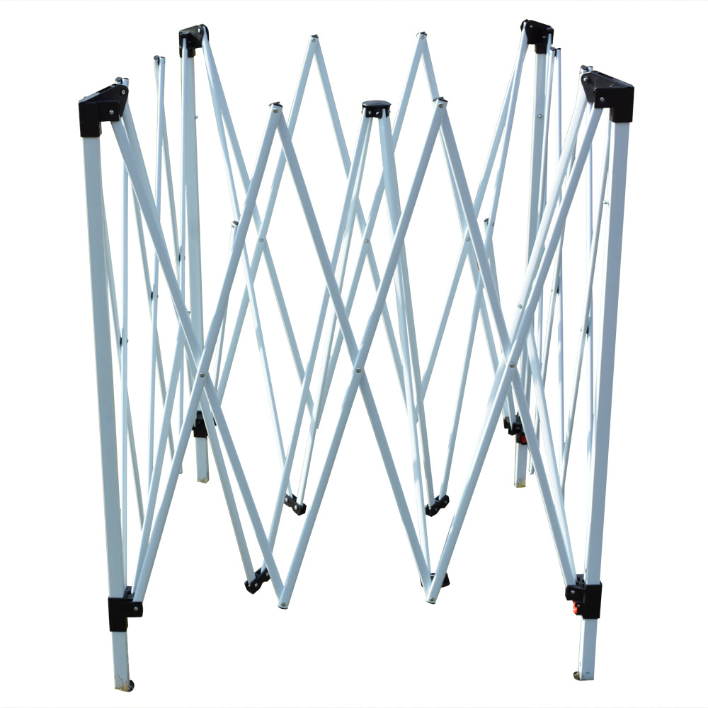 10x10ft Blue Waterproof Folding Tent with 2 Doors & 2 Windows