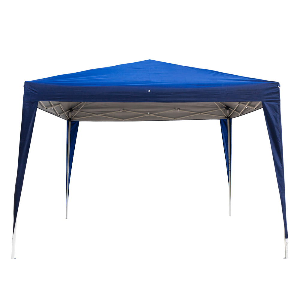 10x10ft Blue Waterproof Folding Tent with 2 Doors & 2 Windows