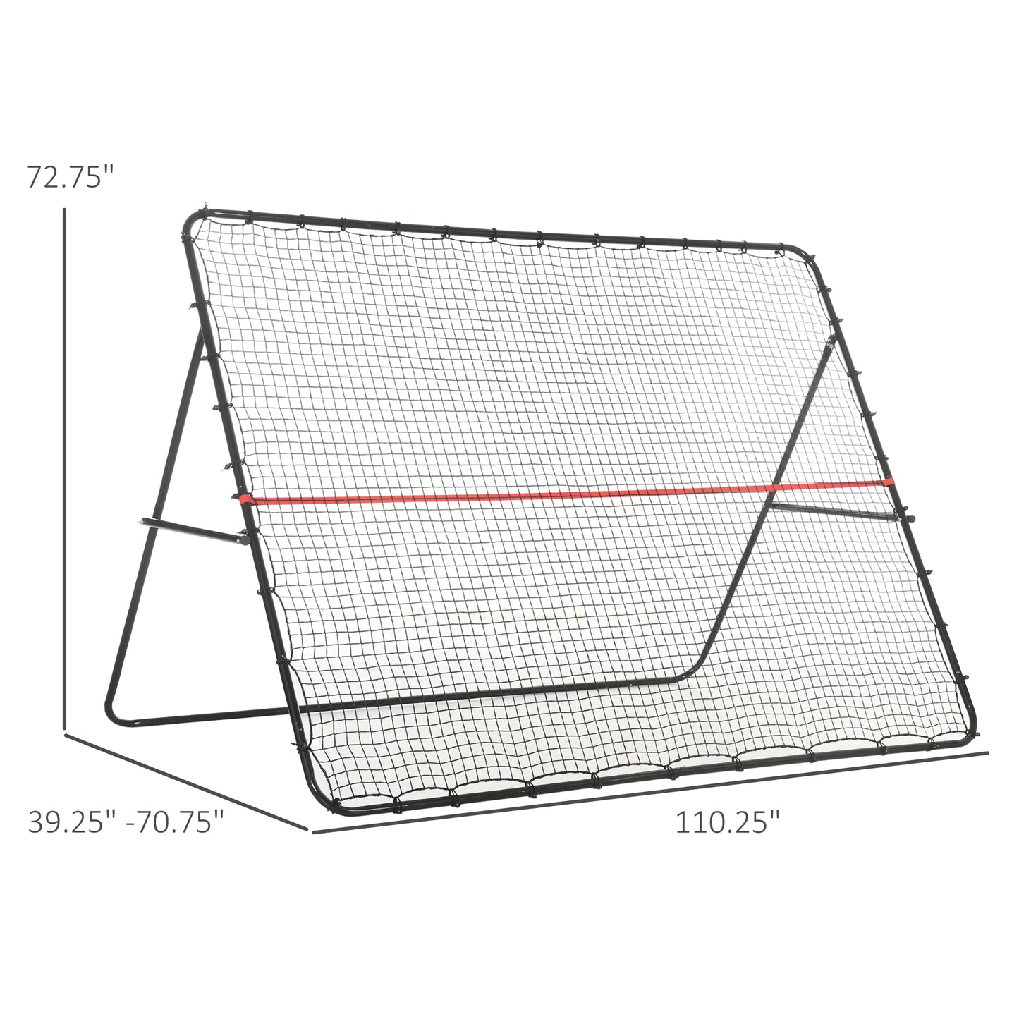 Adjustable Soccer Rebounder Net - Foldable Multi-Sport Training