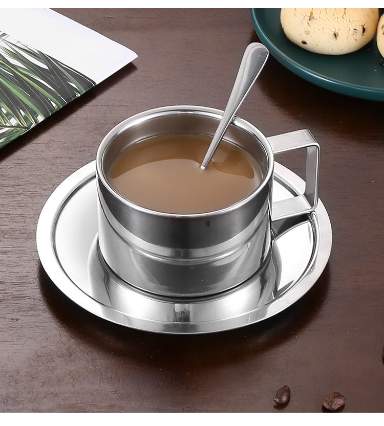 Double-Layer Insulated Stainless Steel Mug - 180ML/200ML for Home & Office