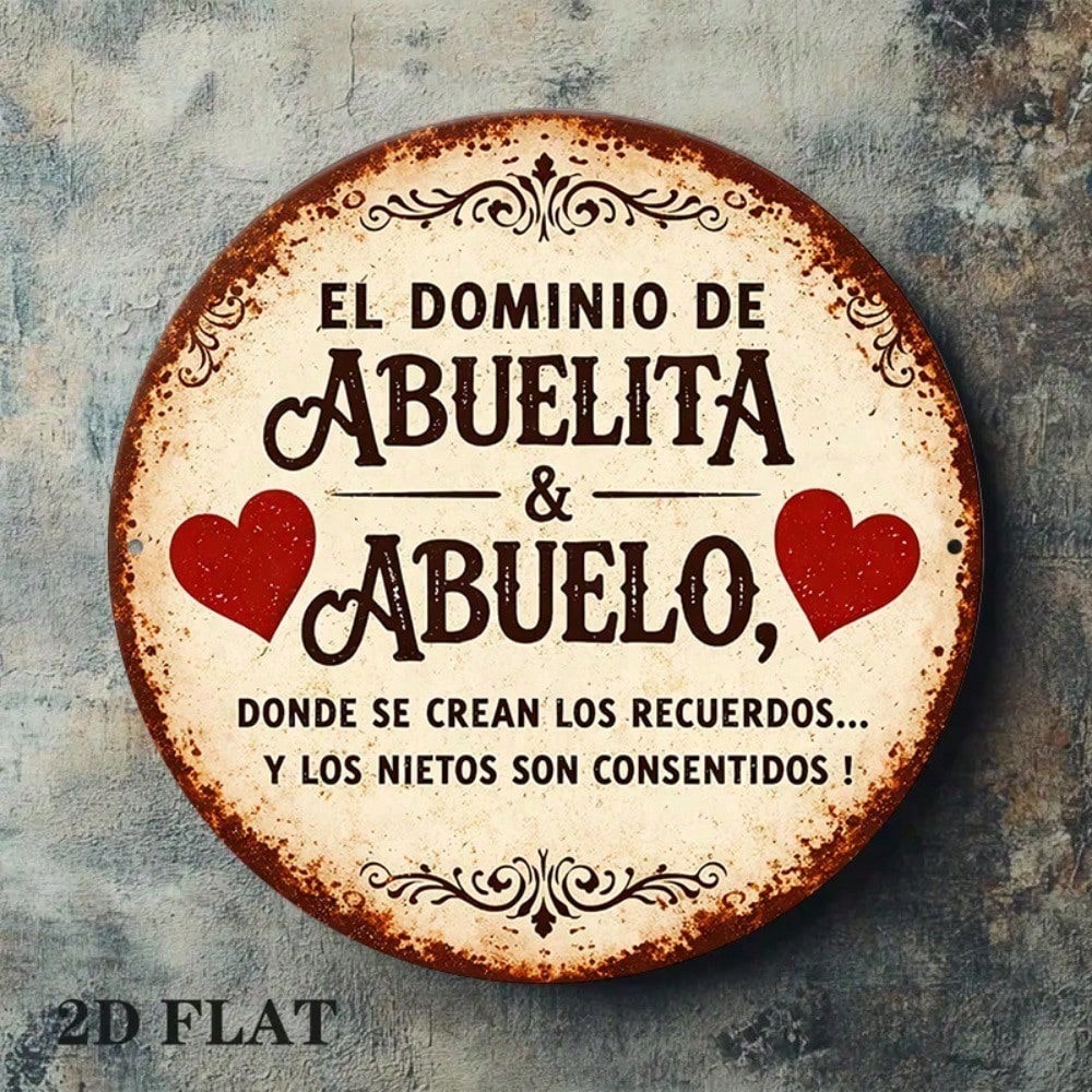 Creating Memories Round Sign - 8x8in Tin Decor