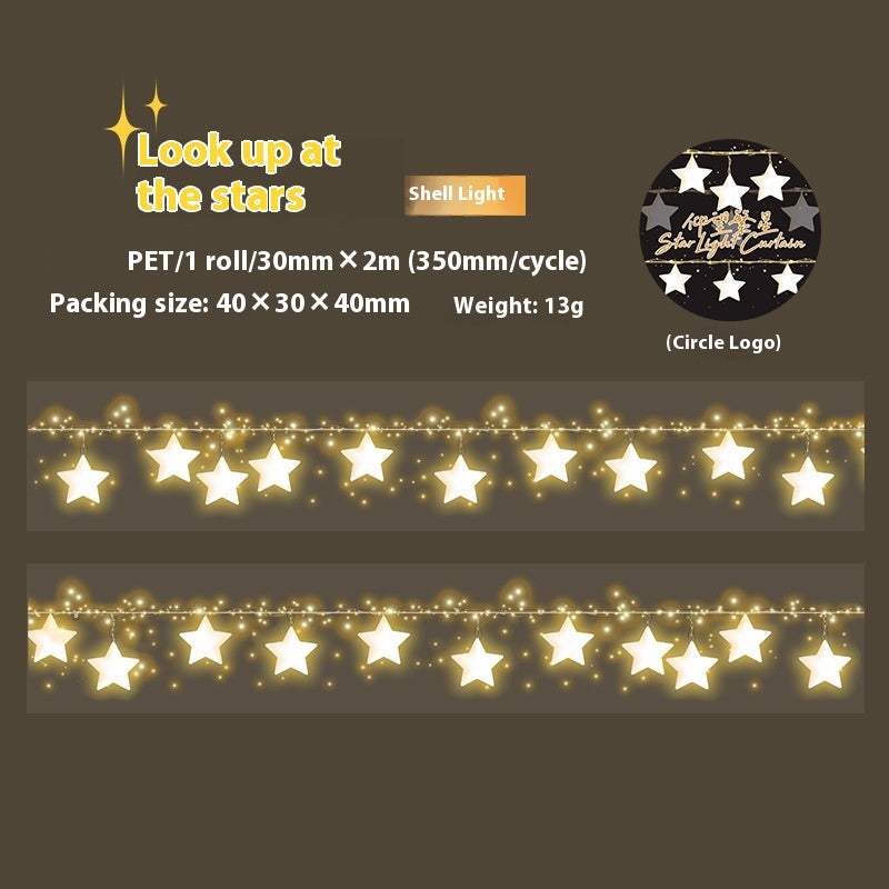 Decorative LED Light Curtain Series DIY Home Decoration Stickers Tape - CJ