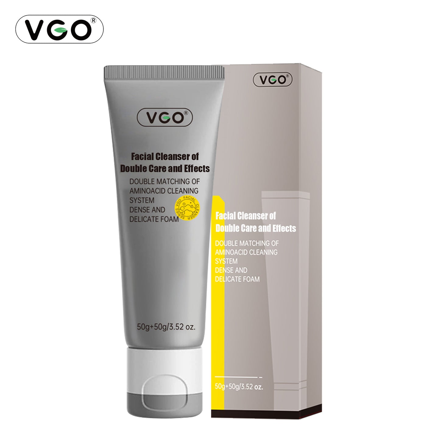 Double-Tube Amino Acid Facial Cleanser - Dual Action Pore & Gentle Cleansing