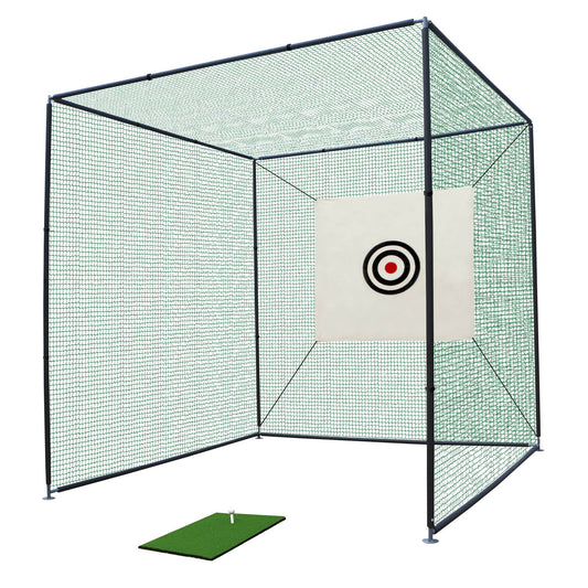 10x10x10 FT Golf Practice Net Cage - Indoor & Outdoor Use