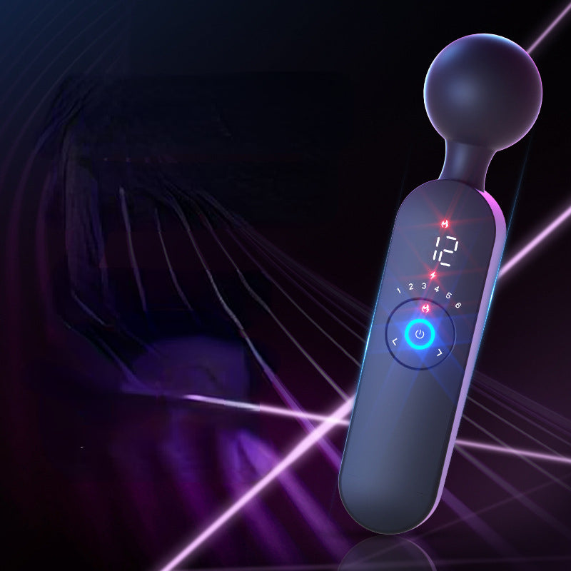 Adult Wellness Shock Toys with Variable Frequency and Heating - Black