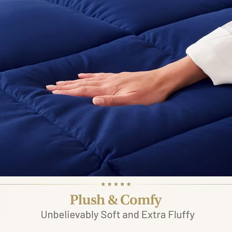 All Season Cooling Comforter - Premium Down Alternative Duvet Insert - Reversible Design