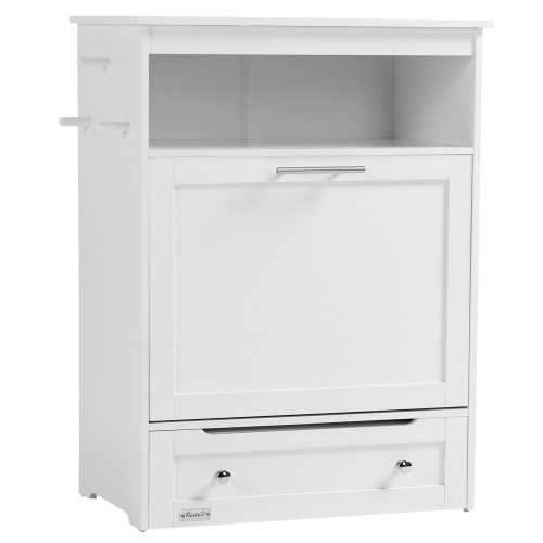 Pet Feeding Station Locker with Bowls & Storage - White
