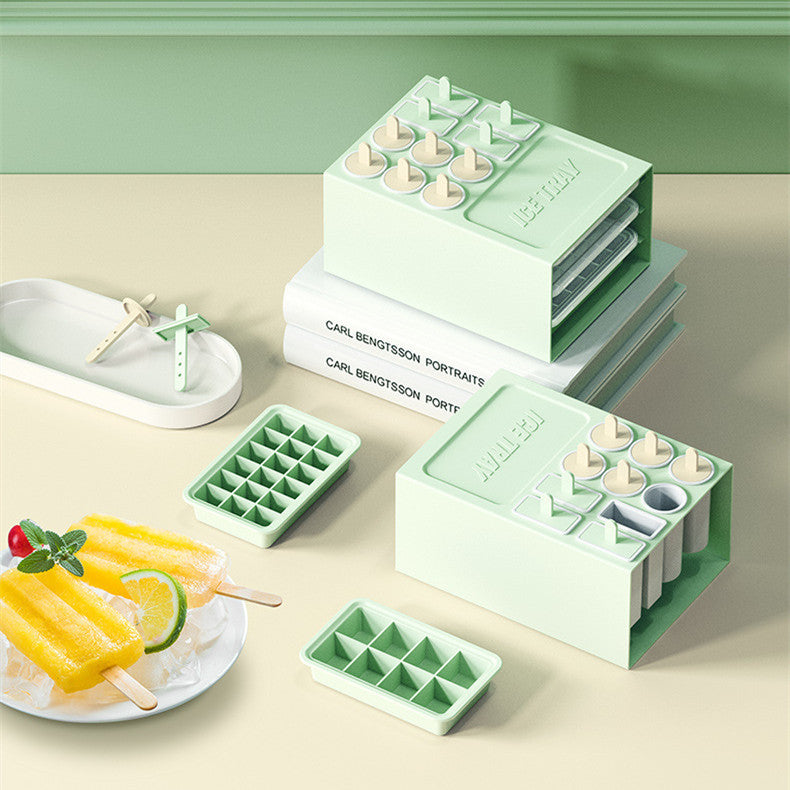 Silicone Ice Cream Mold with Multiple Grids - Kitchen Freezer Tray