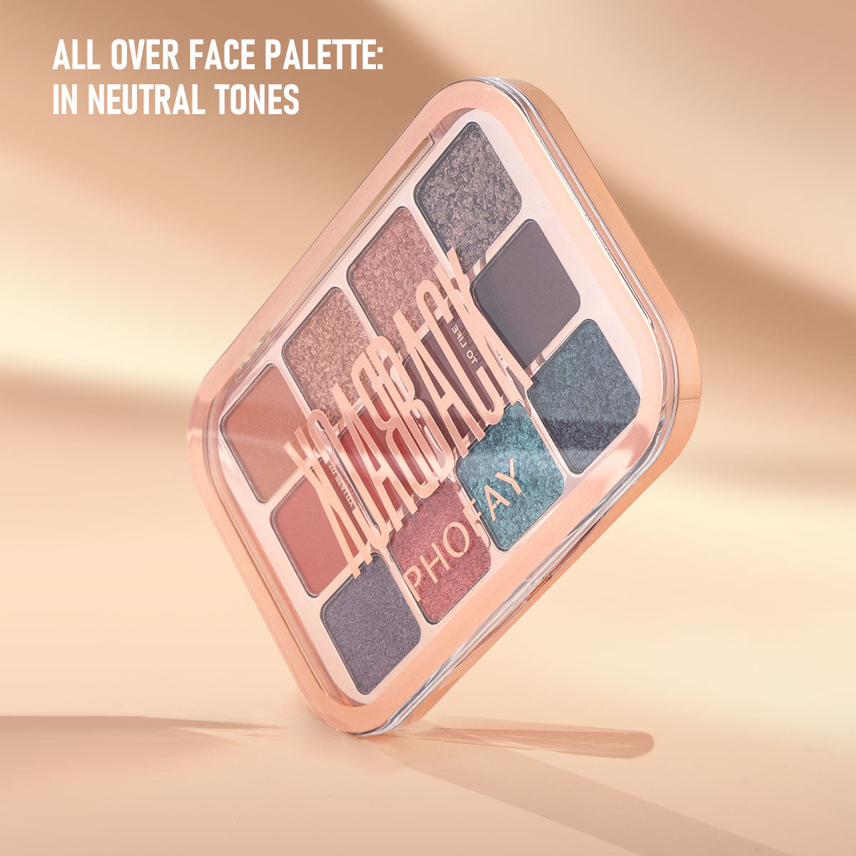 12-Color Eyeshadow Palette - Matte and Metallic Makeup Collection