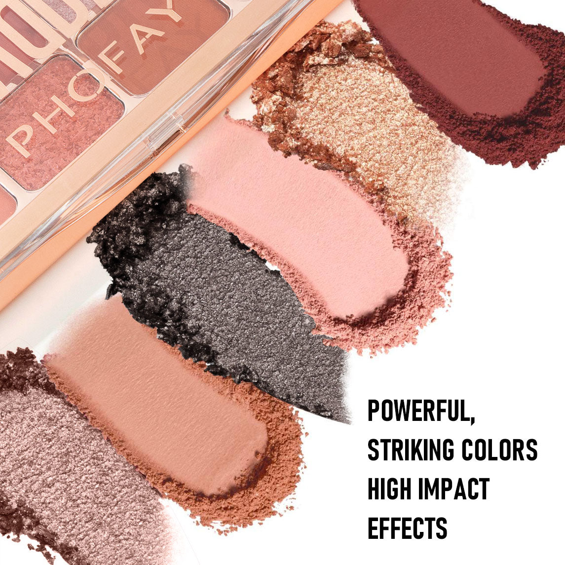 12-Color Eyeshadow Palette - Matte and Metallic Makeup Collection