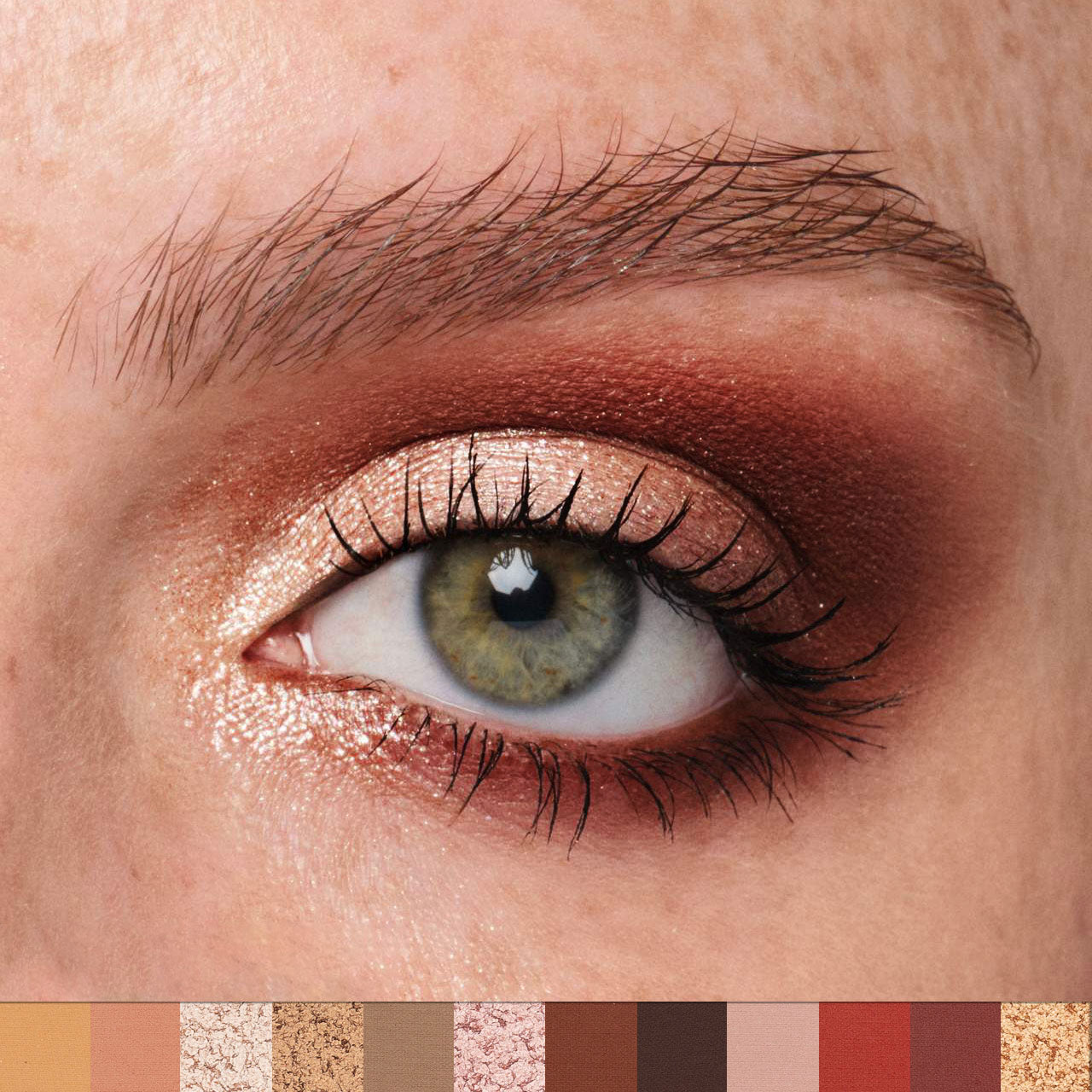 12-Color Eyeshadow Palette - Matte and Metallic Makeup Collection