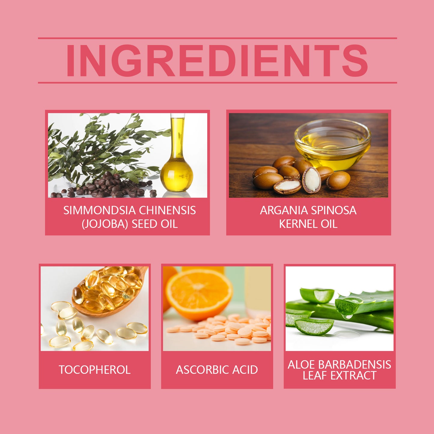 Hair Oil Care Capsules with Jojoba and Moroccan Nut Oil for Frizz Control