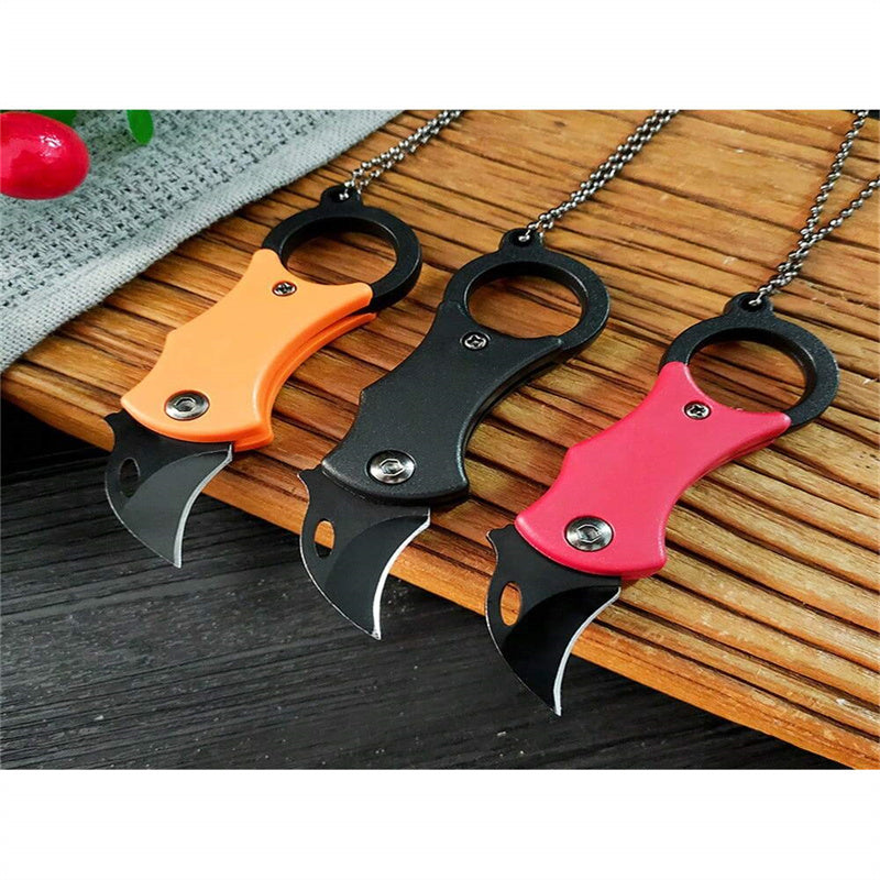F1 Red Orange Knife Set - 3-Piece Kitchen Knives