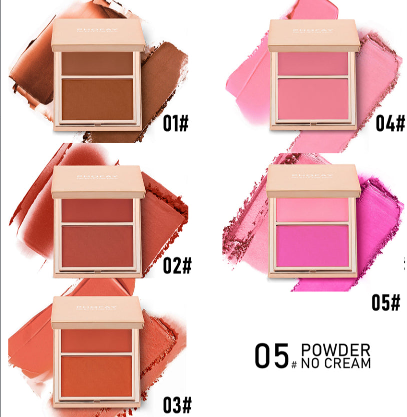 Cream and Powder Blush Duo - Weightless Face Makeup Palette